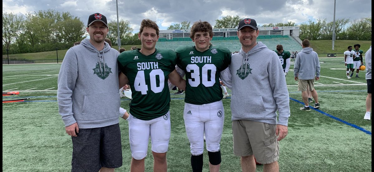 Flembeck's tweet photo. WCS Eagles were well represented today at the @FootballSask Senior Bowl game in #YXE. @Benmichel11 @Knupp_austin @ColtNeithercut @CWcseagles HC Jody Kerr. Great job fellas! #Eaglepride https://t.co/HWl3ejMfHo