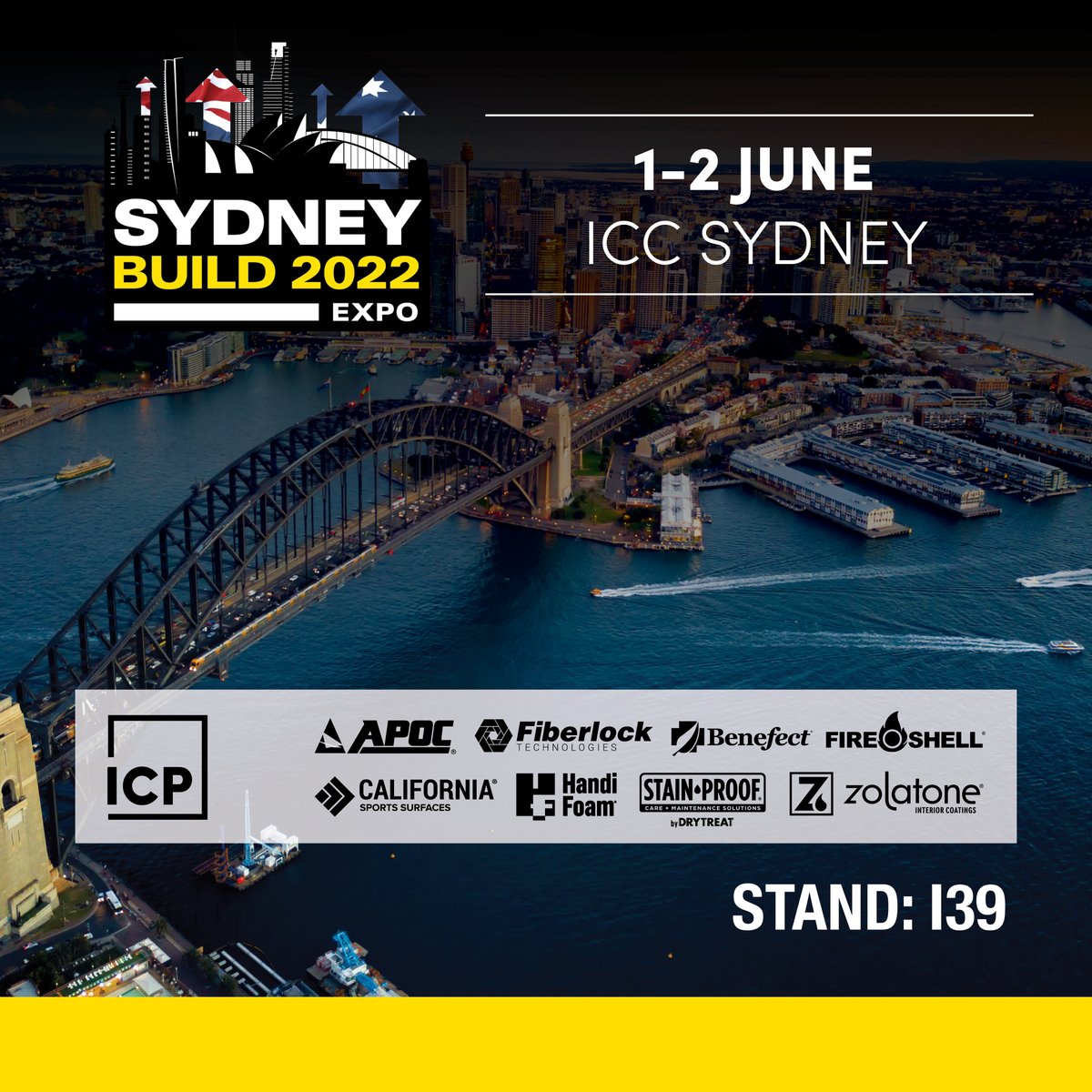 We're just a few days away from <a href="/SydneyBuildExpo/">Sydney Build Expo</a> at ICC Sydney in Australia! Make sure to stop by stand I39 and see <a href="/ICP_BSG/">ICP Building Solutions</a>'s impressive product portfolio of professional coatings and adhesives solutions from roof to floor. #SydneyBuild #SydneyBuildExpo