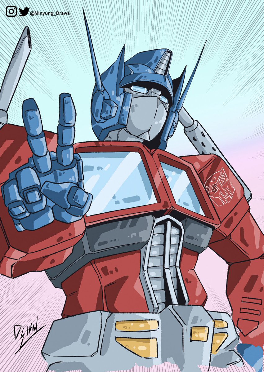 Oh, here's another Optimus Prime drawing I like~ (I did this for New Years  I believe..), image size:851x1200