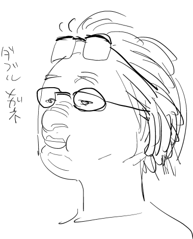 ヘアピン行方不明になったから資料用に買った眼鏡で前髪押さえてる 