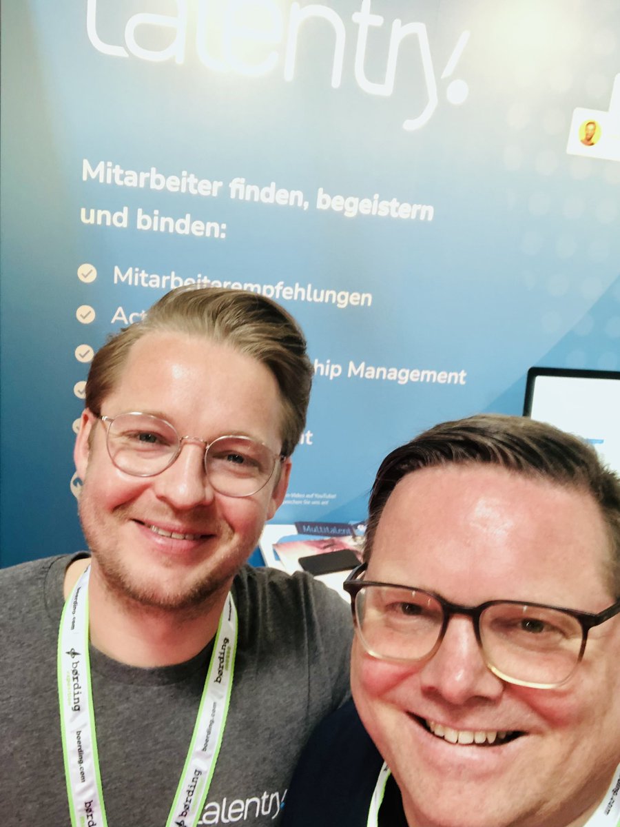 MBlenski's tweet photo. Es ist immer wieder cool, sich mit #LennartLanges von #talentry auszutauschen und gemeinsame Projekte voranzubringen. Danke für die tolle Partnerschaft! #HRtech #HR #Recruiting #dvinci #Mitarbeiterempfehlungsprogramm #referral #Messe #Koeln Danke @Talentry @hrtech_de @dvinciEasy https://t.co/xYEtpAkfAb