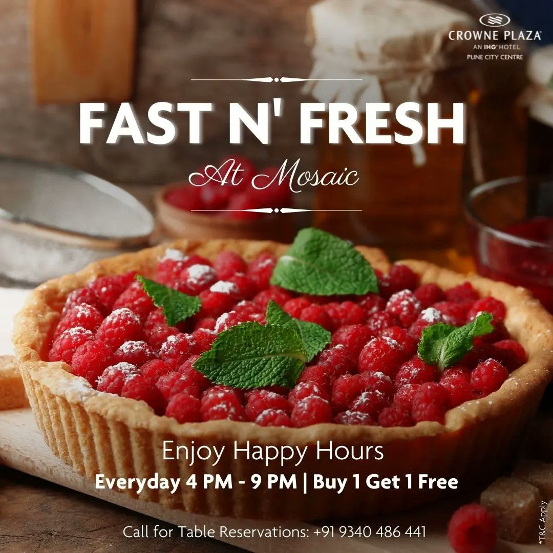 crowneplazapun's tweet photo. Traditional &amp; Contemporary Sweets Baked Fresh Every Morning!

Plus, it's a Happy Hour at the Mosaic Pastry Lounge everyday from 4 PM - 9 PM. 
.
.
Visit Crowne Plaza Pune City Centre today! 

#pastry #pastrylounge #mosaicpastrylounge #foodie #foodstagram #foodblogger https://t.co/Y7pCk3HPOG