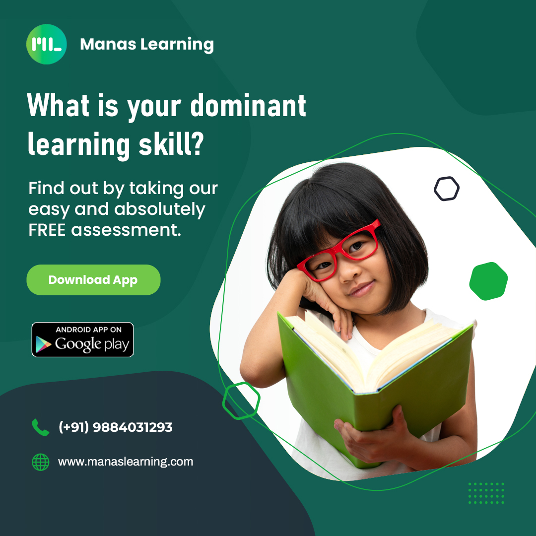 ManasLearning's tweet photo. Wondering what is your #learning style and how to improve it? Well, we're here to help and #guide you. Get our #FREE #assessment done with our new #App
Download the app today @ https://t.co/x1NboO2iO5
#freeassessmentapp #learningdisabilityapp #learningdisability #manaslearning https://t.co/vURCCJrR0V