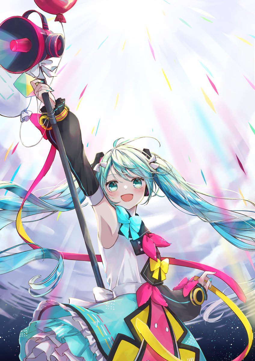 初音ミク ,null 「#このタグを見た人はラフ画とその完成絵を見せる
見たい方がいてくださったのでお気」|凪兎ふう│nagito fuuのイラスト