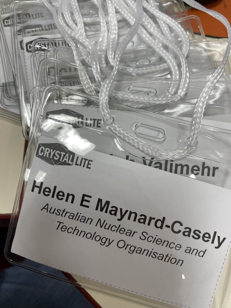 Program is being sent to all those registered, and lanyards are ready.  Looking forward to #CrystlLite meeting tomorrow
