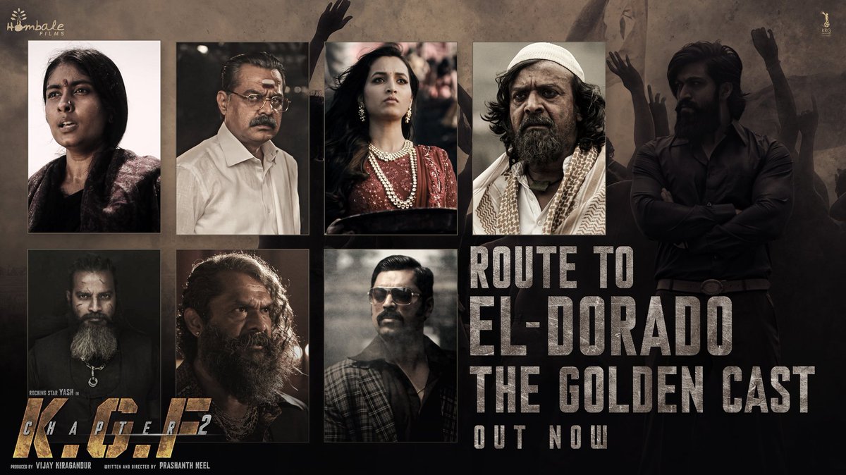 KRG_Connects's tweet photo. The Golden Cast #KGFChapter2
Route to EL-Dorado
[Episode 5]

OUT NOW: https://t.co/vVIxNsGdhR
#KGFChapter2Making

@TheNameIsYash @prashanth_neel @VKiragandur @hombalefilms @duttsanjay @TandonRaveena @SrinidhiShetty7 @bhuvangowda84 @jois_archie @andrews_avinash @tarakponnappa https://t.co/p9NIpiYQyf