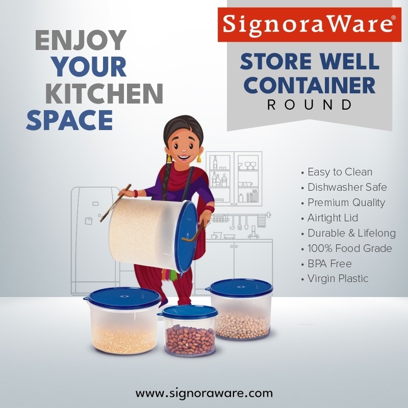 SignoraWare's tweet photo. Enjoy your kitchen space with Store Well Container Round
#signoraware #storewellcontainer #storewell #modularcontainer #plasticcontainer #container #plastic #range #cereals #kitchenware https://t.co/FnjeBNvYWf