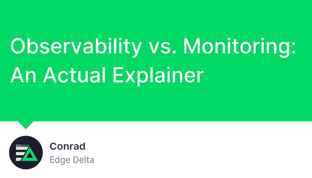 Edge Delta (@edge_delta) on Twitter photo 2022-05-18 04:35:14 Instead of having to look for predefined trends in conventional monitoring tools when analyzing or debugging an application or service, you can detect complex patterns at the original data source. Read more 👉 lttr.ai/w7PS #observability #monitoring #devops #sre Instead of having to look for predefined trends in conventional monitoring tools when analyzing or debugging an application or service, you can detect complex patterns at the original data source. Read more 👉 lttr.ai/w7PS #observability #monitoring #devops #sre
