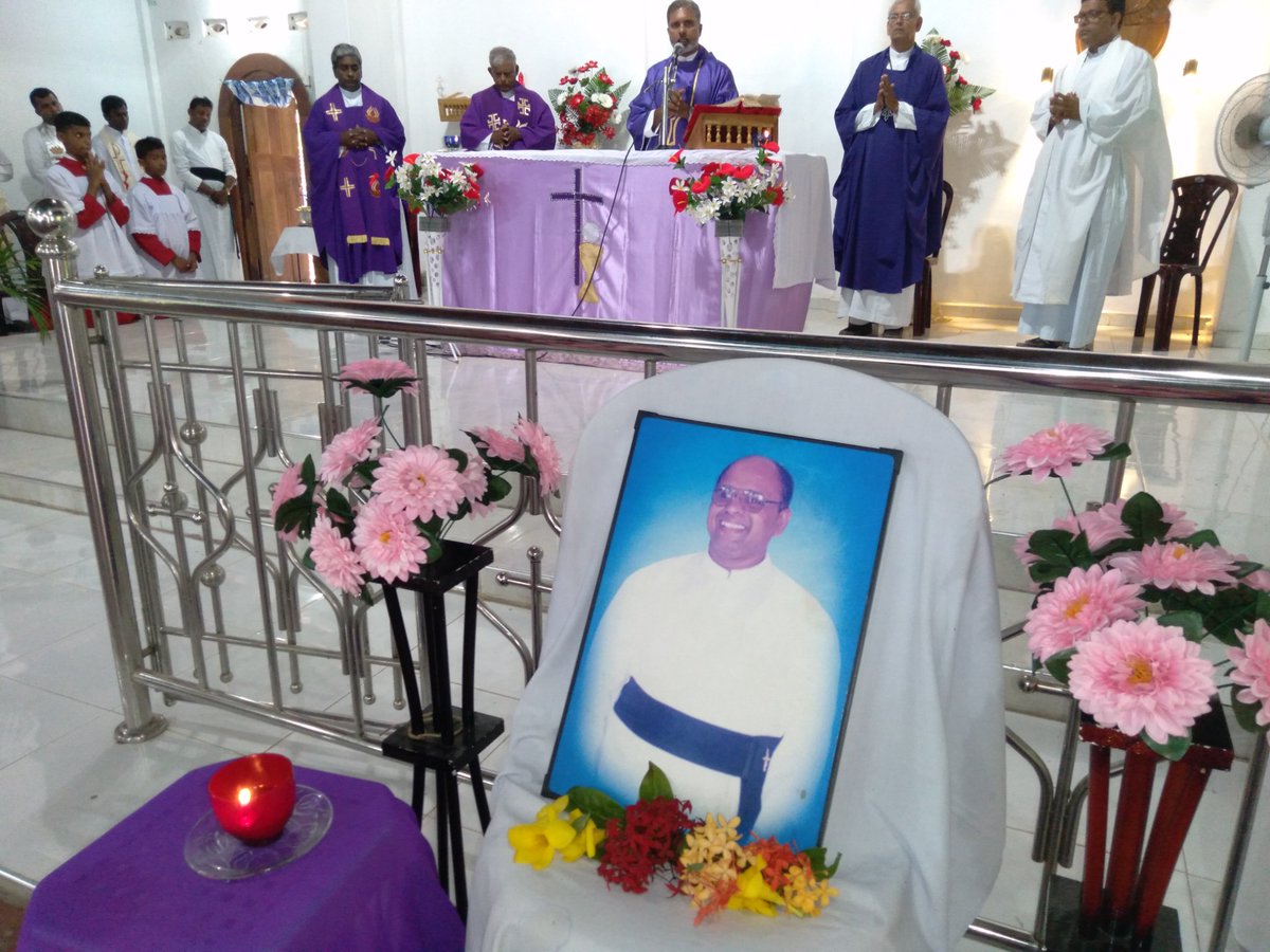 rukitweets's tweet photo. Memorial for Fr Sara (died #18May2009 aft months of displacement &amp; surviving last months of war) 
And those who died during war.
@ #Uruthirapuram Catholic Church today morning. 
Priest says #Mullivaikkal is about a "place" being won on 18May2009, but not winning peoples hearts https://t.co/OxcaZnM0PS
