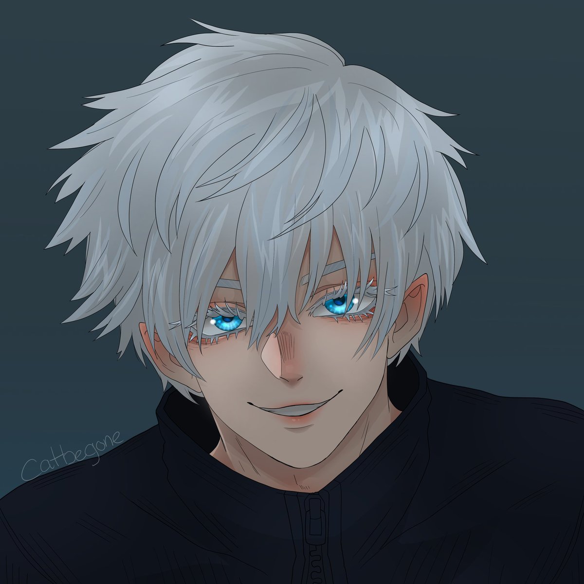 catbegone's tweet photo. Gojo 👀 #GojoSatoru #JJK #jjkfanart #JujutsuKaisen #AnimeArt https://t.co/w6B76riebs