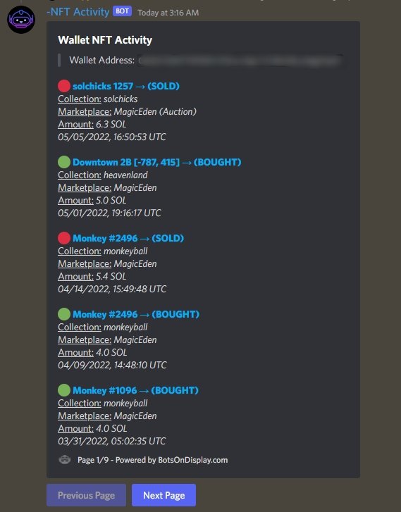 vmpyre_xyz's tweet photo. Integrated #MagicEden's APIs to develop a discord bot that let users fetch #Solana #NFT collections within a certain wallet along with a command to allow users get NFT Buy/Sell activity for a particular wallet. The tool is free to use in my server at:
https://t.co/suaU9Dx9DI https://t.co/GXqtJy14Zp