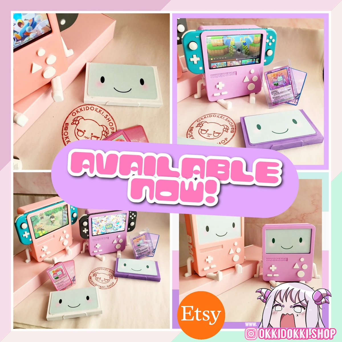 OkkiDokkiShop's tweet photo. I have a giveaway happening on instagram with 3 WINNERS + LAVENDER BMOs are newly added to the shop. Links in bio!☺️ https://t.co/KUJ5UYhOS8 https://t.co/w29up5LrMB
