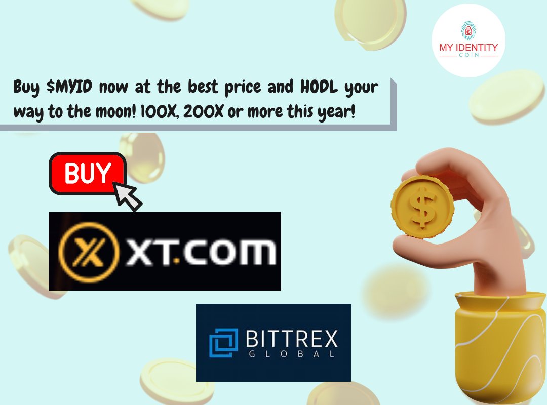 valirvan's tweet photo. Buy $MYID coins now at the best price and HOLD your way to the moon! 🚀 100x - 200x or more this year!!

Join at TG: https://t.co/9Oiof9vQEj
$MYID #MyIdentityCoin #myidanonymous #Altcoins #blockchain #cryptocurrency https://t.co/f8jQ2eZuke