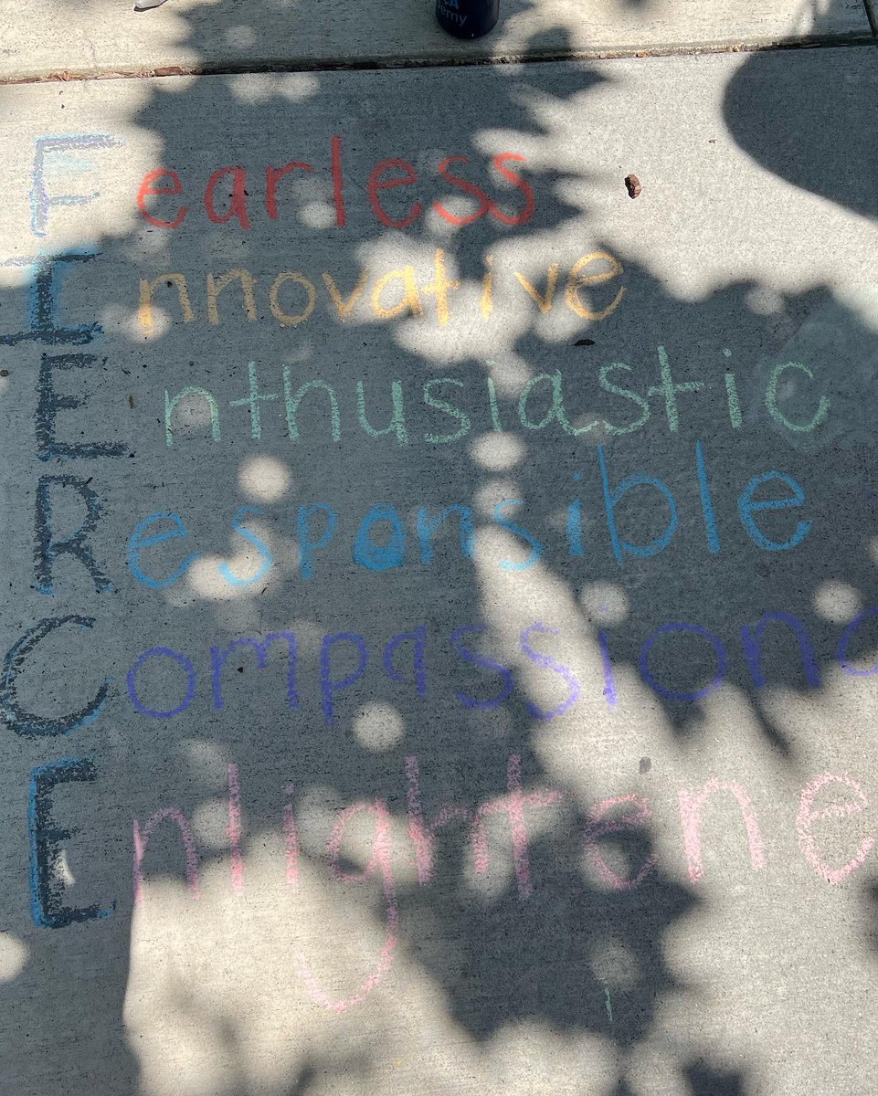 MHSMidtown's tweet photo. NJHS students spent time at lunch chalking our campus sidewalks with cheerful drawings and positive quotes! https://t.co/OdcVcXgyFm