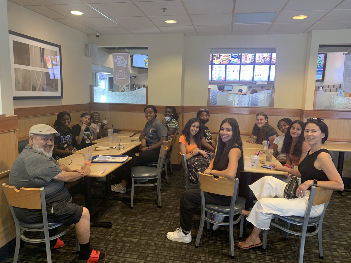 Team ice cream date today to celebrate the last week of school🎉💚💛 #PantherPride