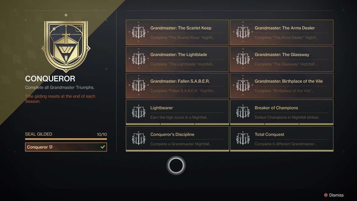 Conqueror gilded! Season of the Risen has been fun #PS5Share, #Destiny2