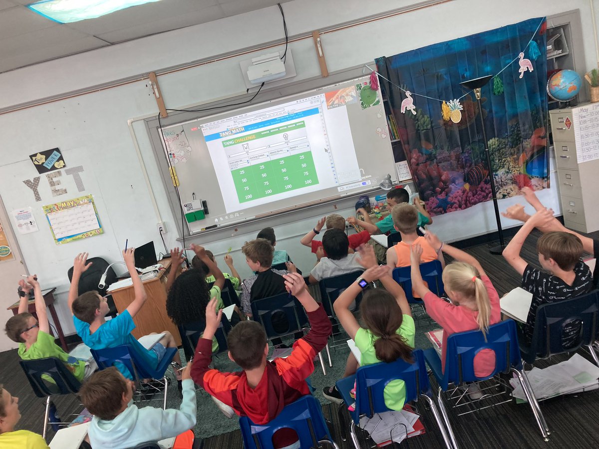 MrsNelson_34's tweet photo. Thank you Greg Tang for the fun live math jeopardy today!  Students beat the teachers…..no lunch for me! Impressed by their enthusiasm and number sense! #GregTang #4thGrade @WestyElemSchool @gregtangmath https://t.co/wM0R0ToWXq
