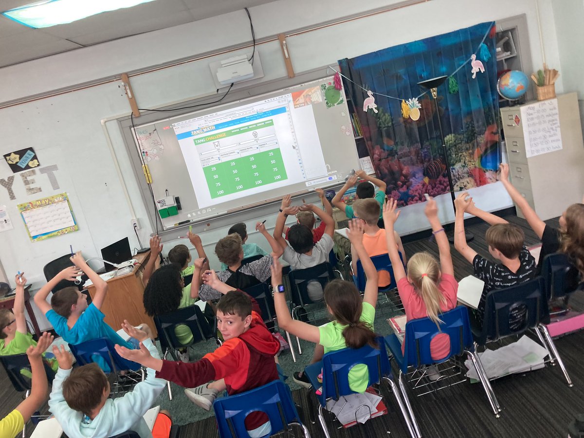 MrsNelson_34's tweet photo. Thank you Greg Tang for the fun live math jeopardy today!  Students beat the teachers…..no lunch for me! Impressed by their enthusiasm and number sense! #GregTang #4thGrade @WestyElemSchool @gregtangmath https://t.co/wM0R0ToWXq