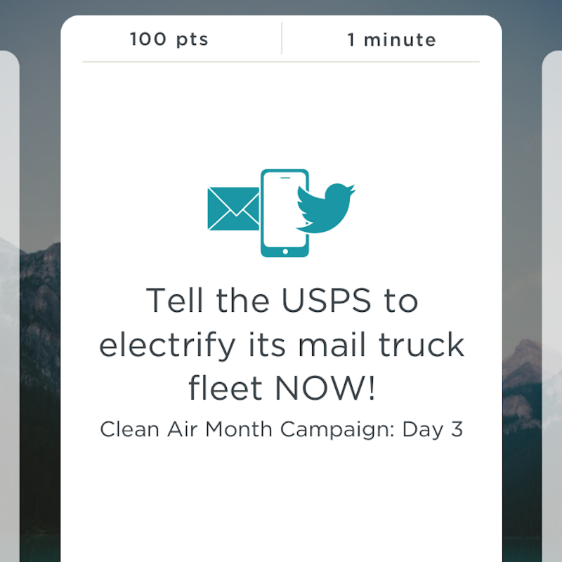 MyClimateApp's tweet photo. ACTION OF THE DAY: Tell the USPS to electrify its mail truck fleet NOW!

Download the Climate Action Now app to take this action and thousands of others!
