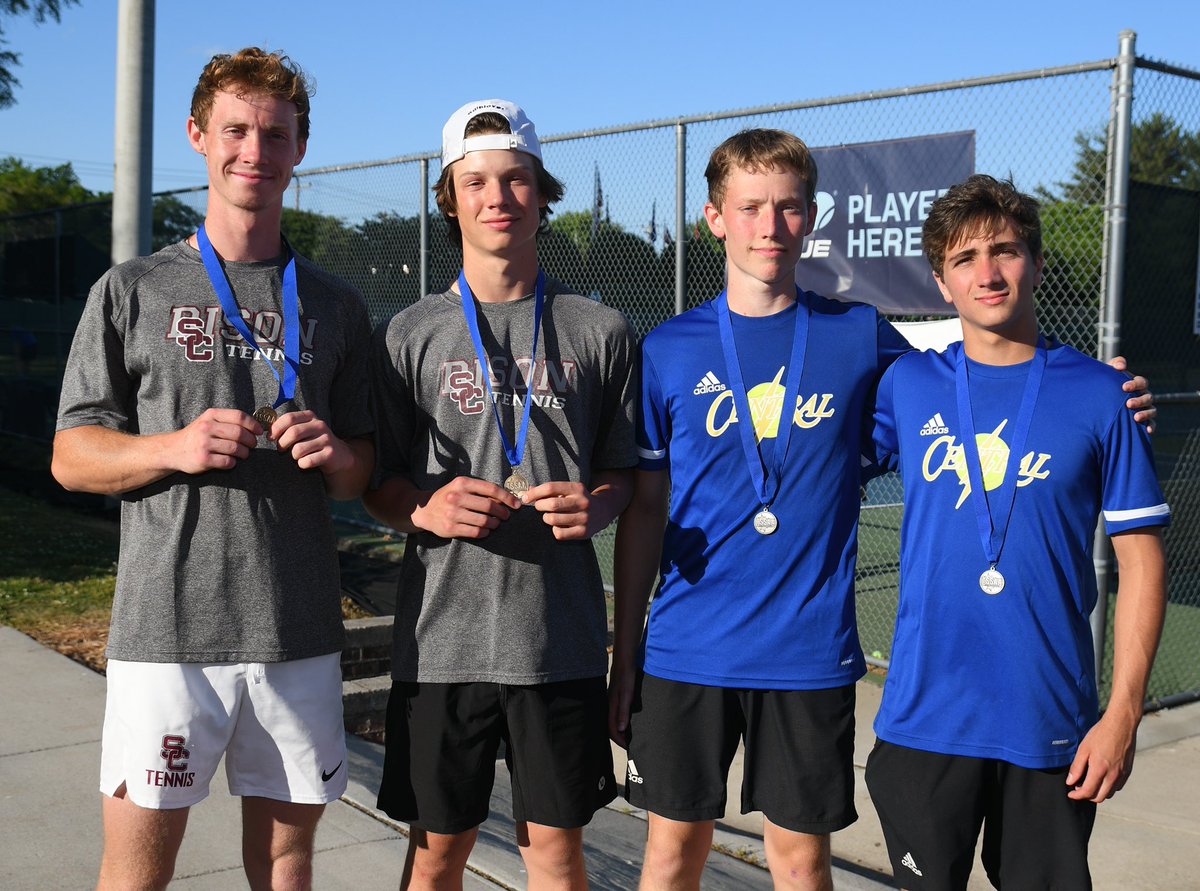 commandotennis's tweet photo. Congrats to these players for winning the TSSAA Division 1 Region 4AA Doubles Individual Tournament and advancing to the state tournament next Thursday in Mboro (ATC)                Chase Etheredge &amp; Carter Ramthun (Station Camp) and Kate Shamblin &amp; Ava Trahan (Green Hill) https://t.co/lG4DXWH5CM