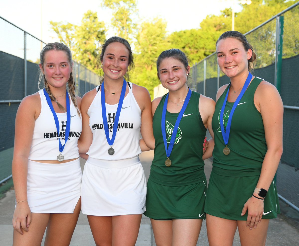 commandotennis's tweet photo. Congrats to these players for winning the TSSAA Division 1 Region 4AA Doubles Individual Tournament and advancing to the state tournament next Thursday in Mboro (ATC)                Chase Etheredge &amp; Carter Ramthun (Station Camp) and Kate Shamblin &amp; Ava Trahan (Green Hill) https://t.co/lG4DXWH5CM