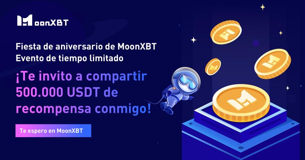 ¡Fiesta de Aniversario MoonXBT Evento por tiempo limitado te invita a compartir 500.000 USDT de recompensa!

¡Te espero en MoonXBT para cobrarlo juntos!
moonxbt.com/user/register?…