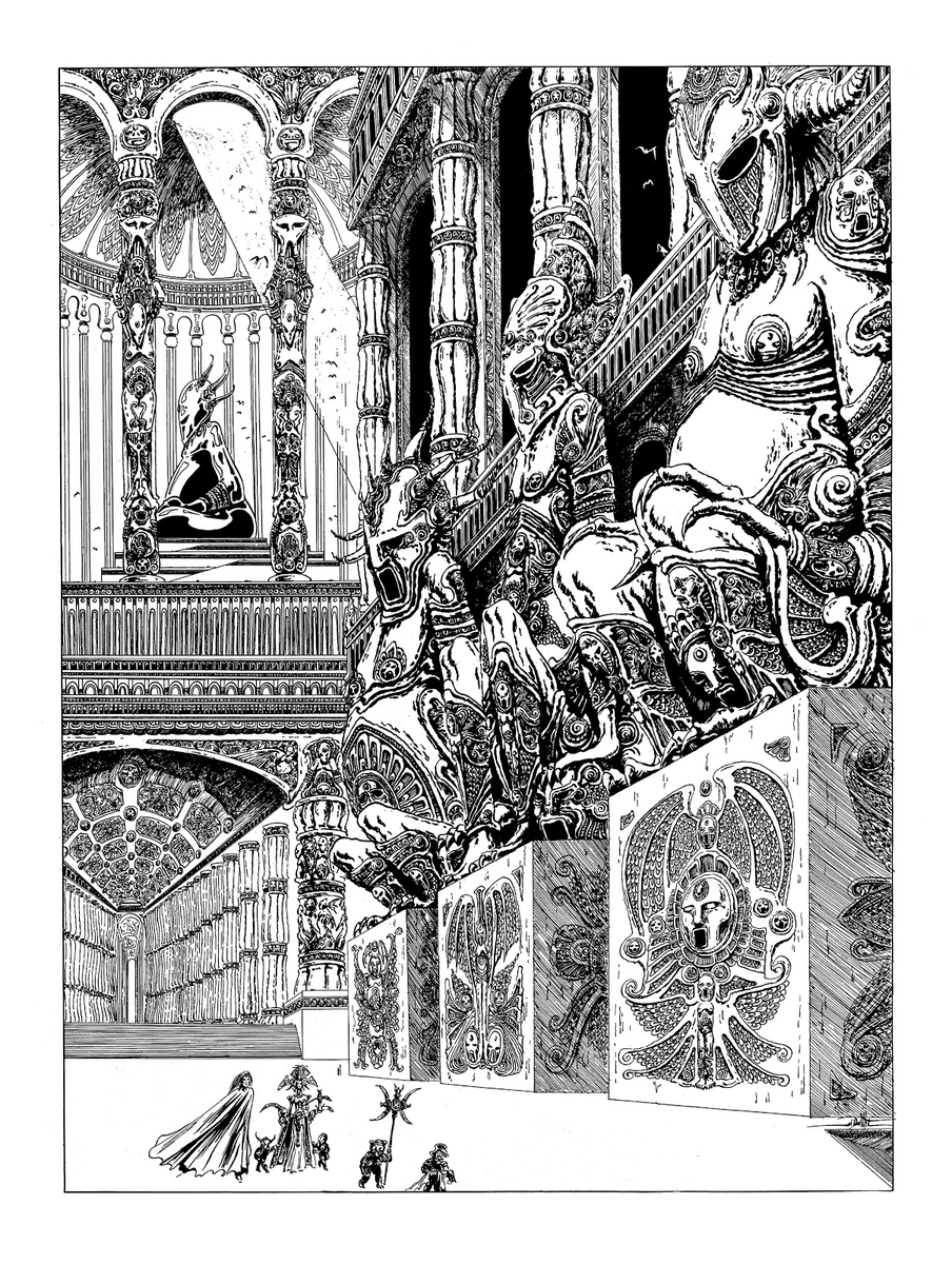 Sharp_Sticks's tweet photo. meanwhile at stately Farum Azula (Druillet '73) https://t.co/yqR55sdXlo