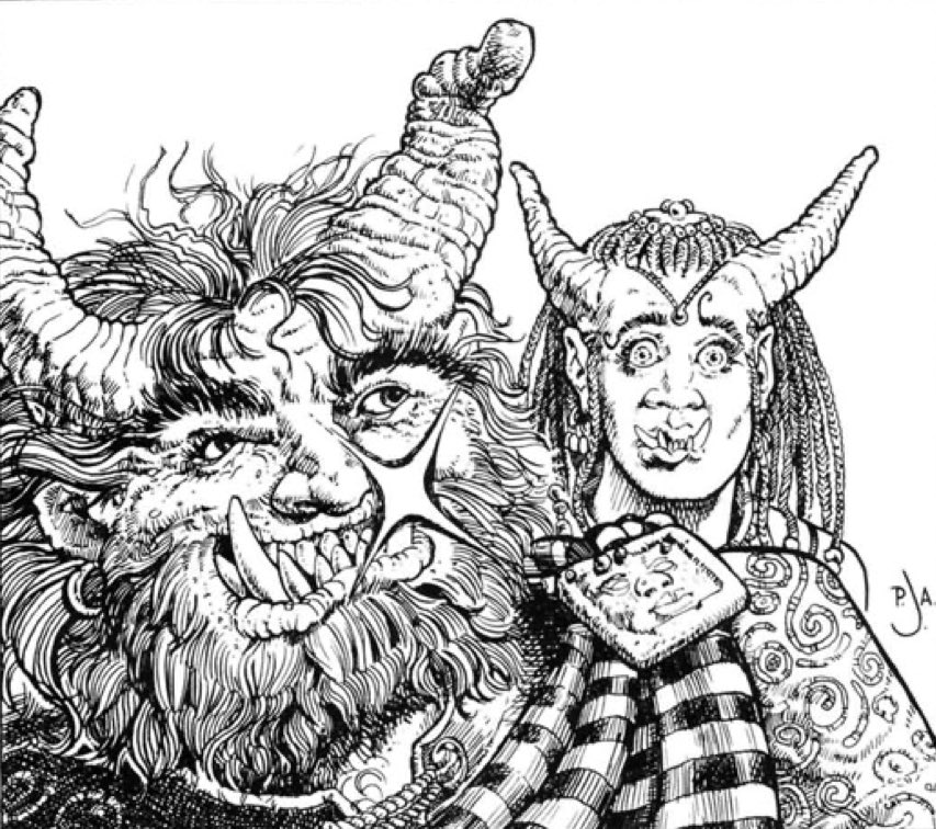 And now for some lightness in Earthdawn. Winning Smile by Jennell Jaquays (one of my favorites).