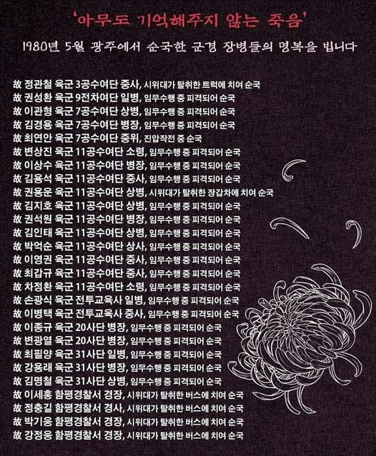 우리들의 518유공자 명단