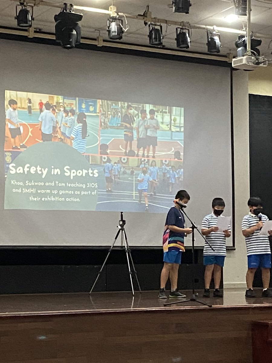 Students present the importance of warming up at TT assembly #Students #AISSaigon #aninspiredschool