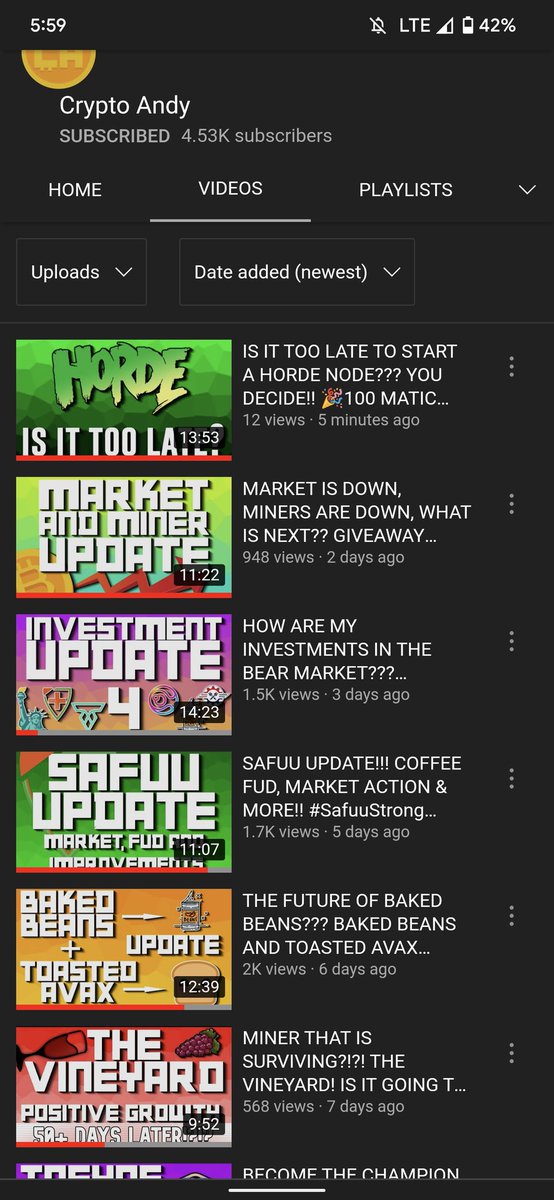LethargicSlime's tweet photo. @TheCryptoAndy Subscribed and gonna keep watching even without the giveaways. But they are a nice bonus https://t.co/5efs7QgYS8