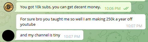 CryptoBTC_Chris's tweet photo. Help other's around you level up!
#LifeChangingMoneyIsBetterWithFriends
I begged this guy to make a YouTube channel, taught him how to trade...
He's making $250k a year from his YouTube start up.
He's been on @Bitboy_Crypto several times giving full #crypto T/A reports.. https://t.co/vnw7fNUzbd