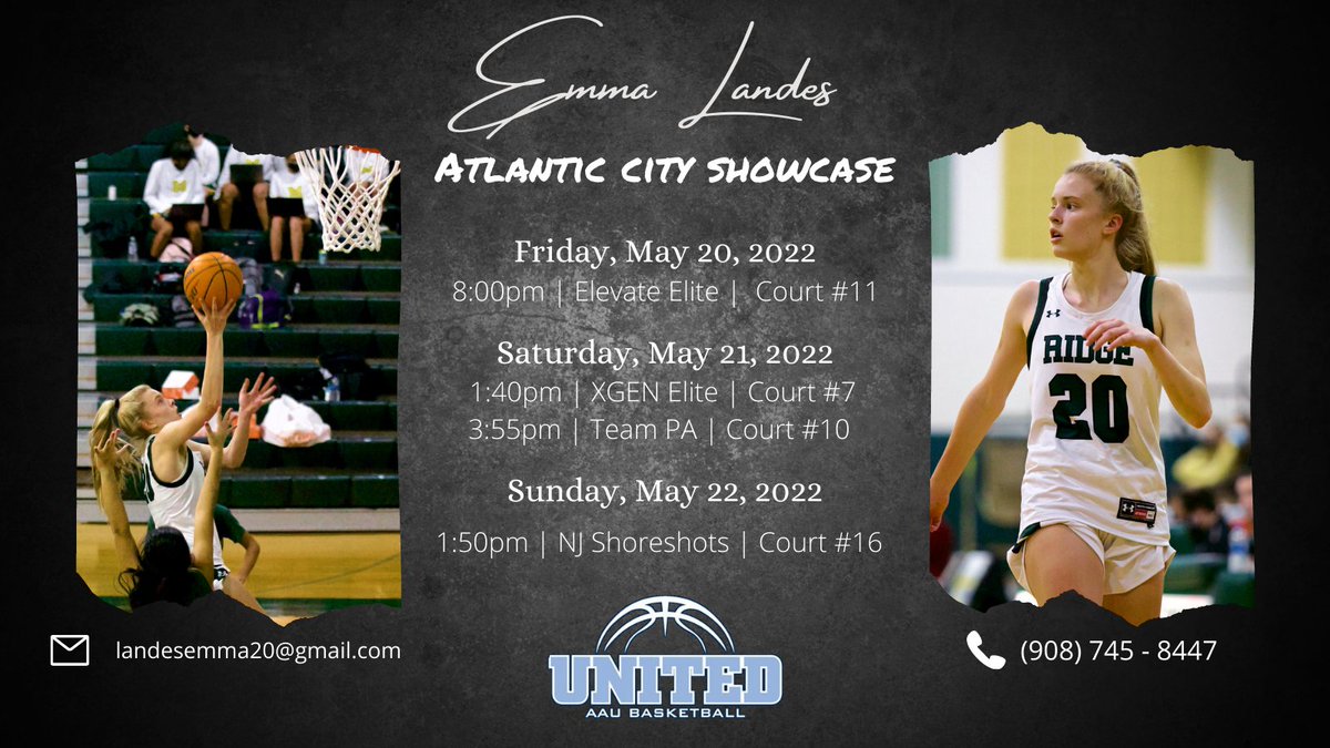 Emma Landes (@emmalandes20) on Twitter photo Excited to play in Atlantic City this weekend with my United NJ 16U Platinum team! <a href="/CoachJimmy_O/">Jimmy Ostaszewski</a> <a href="/CoachScerbo/">Allyson Scerbo</a> <a href="/unitedNJaau/">United NJ AAU</a> Excited to play in Atlantic City this weekend with my United NJ 16U Platinum team! <a href="/CoachJimmy_O/">Jimmy Ostaszewski</a> <a href="/CoachScerbo/">Allyson Scerbo</a> <a href="/unitedNJaau/">United NJ AAU</a>