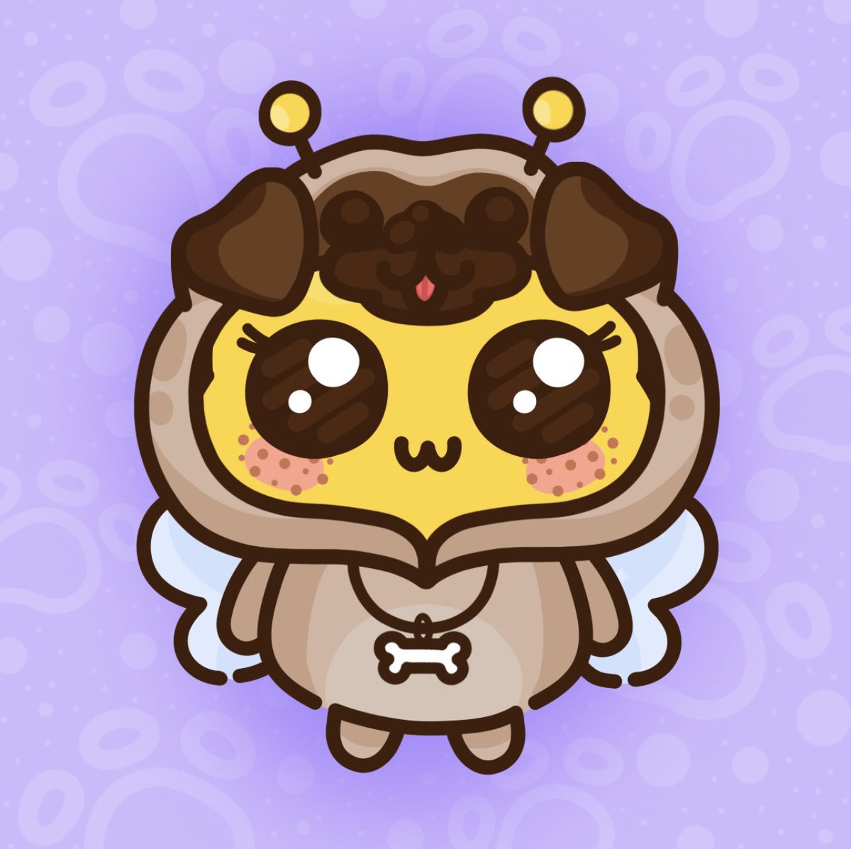pougarooni's tweet photo. can’t get over this cutie😍 love repping @BeeBeesNFT !! for those who don’t know, my username poug comes from my cute little pug, so i couldn’t think of a better customer beebee than a pug! #beebees #nft https://t.co/lugjdpGirh