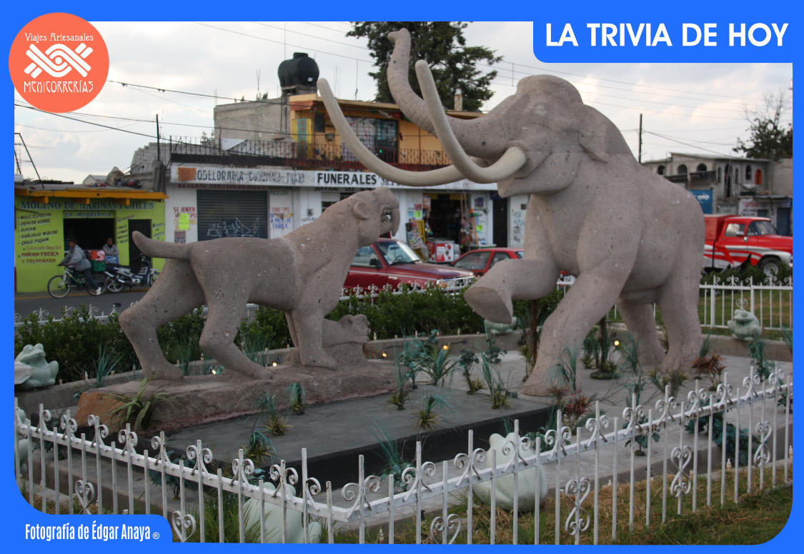 MEXICORRERIAS's tweet photo. TRIVIA

¿En qué pueblo del Estado de México se encuentra este monumento al mamut y a la fauna de hace 10 mil años?

#mexicorrerías #édgarviajar #trivia #ConoceMéxico https://t.co/cf1ybFQT3Q