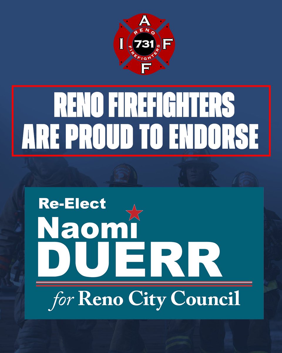RenoFirefighter's tweet photo. Please consider supporting the candidates that support YOUR Reno & Airport Firefighters. Early voting begins May 28th! #vote #renofire #renofirefighters #local731 #getoutandvote #EarlyVoting https://t.co/EdreOOwOP1