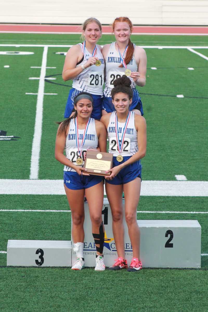 xc_county's tweet photo. Girls 4x400 finishes 6th at the state meet. Very proud of the year they have had. Charity Harris, Chloe Taylor, Sianna Serrata, Caina Sneed. https://t.co/oohLpdEXPm