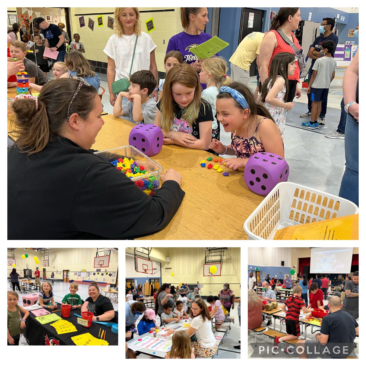 SolleyAACPS's tweet photo. What an #AACPSAwesome Math Night where our families, students, &amp; teachers played games to practice fluency &amp; other skills they’ve learned in math! @AACPS_PK5Math Thankful for our math leads, @MissOswinkle &amp; @miss_morrow_ who organized the event for our community! #mathmatters https://t.co/nJfCQ26kR3