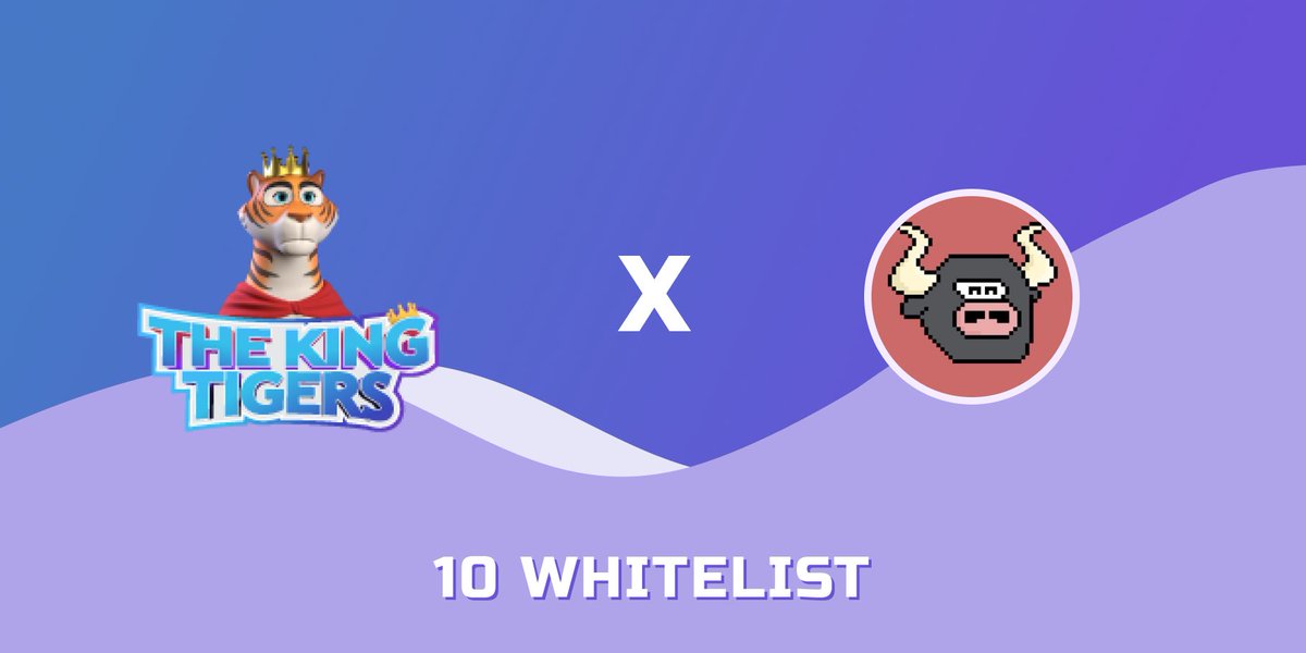 SuperBull (@superbull_io) on Twitter photo The King Tigers x Hornnies 🤝
We have collaborated with
<a href="/TheKingTigerz/">The King Tigers 👑</a>
to giveaway 10 WL spots on their upcoming launch on May 22! 🎉
TO ENTER:
👑 Follow
<a href="/TheKingTigerz/">The King Tigers 👑</a>
&
<a href="/hornniesNFT/">SuperBull (Hornnies) | Please Follow @SuperBull_io</a>
👑 Like & RT
👑 Tag 3 friends
Ends in 24 hours!⌛️
#CNFTGiveaway #CNFTdrop #CNFT #NFT The King Tigers x Hornnies 🤝
We have collaborated with
<a href="/TheKingTigerz/">The King Tigers 👑</a>
to giveaway 10 WL spots on their upcoming launch on May 22! 🎉
TO ENTER:
👑 Follow
<a href="/TheKingTigerz/">The King Tigers 👑</a>
&
<a href="/hornniesNFT/">SuperBull (Hornnies) | Please Follow @SuperBull_io</a>
👑 Like & RT
👑 Tag 3 friends
Ends in 24 hours!⌛️
#CNFTGiveaway #CNFTdrop #CNFT #NFT