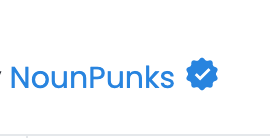 Exciting news for the #NounPunkSquad tonight! After 6 mos of asking, asking + waiting: NounPunks are now #verified w/ the ☑️ on <a href="/opensea/">OpenSea</a>. This is an important milestone for our community &amp; will help to protect ppl new to this space from scams.

Let's start a ☑️ 🧵to celebrate 👇