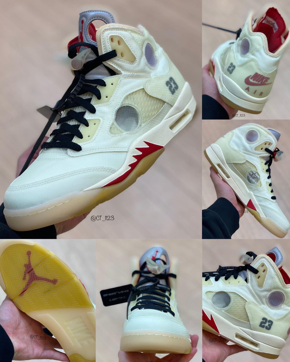 zSneakerHeadz's tweet image. OFF-WHITE x Air Jordan 5 “Sail” Friends &amp;amp; Family edition (2020). 👀