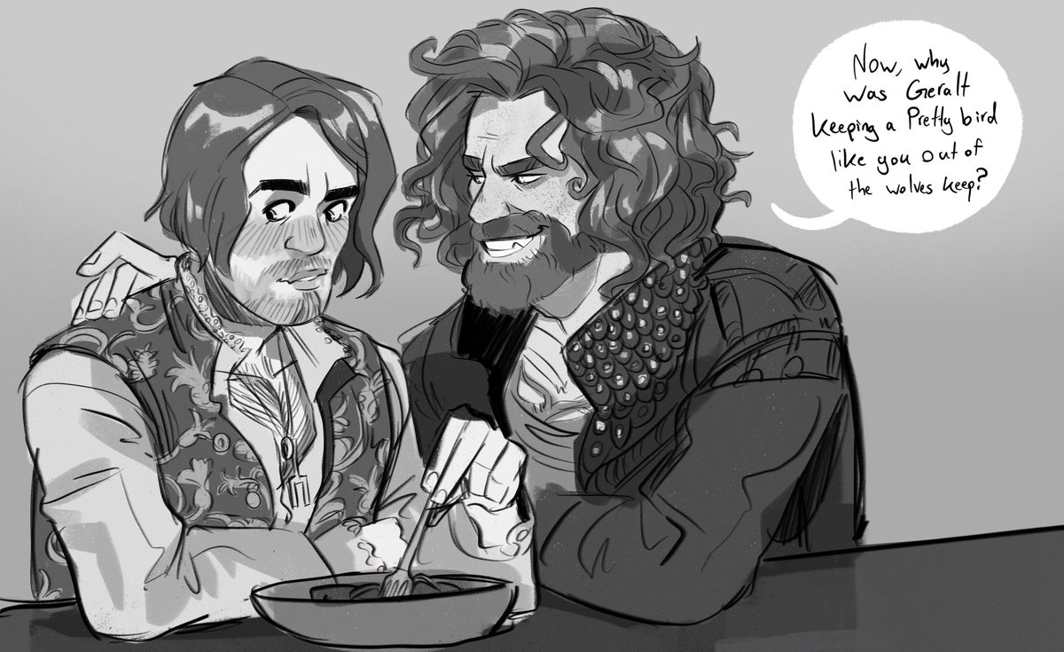 And one more request for tonight! Thank you @contranyms who asked for lambert making jaskier blush uwu ❤️❤️❤️ 