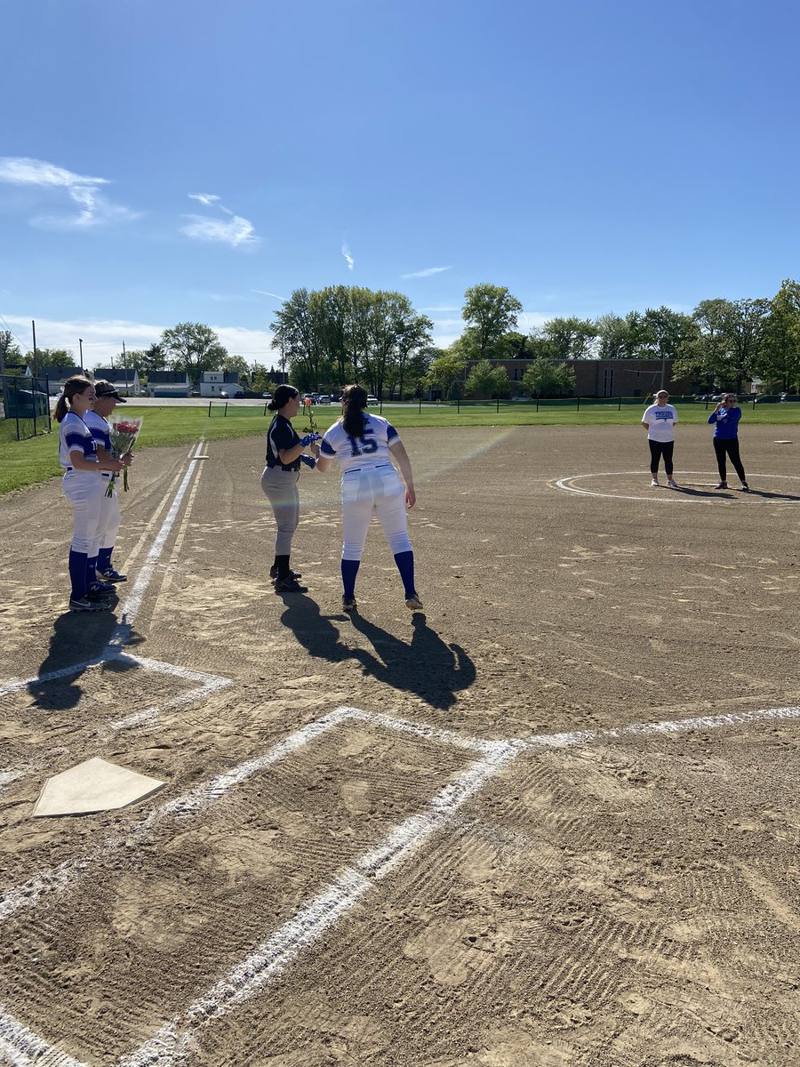 TrinityHSSports's tweet photo. Today we celebrated 6 players from 2 great schools on @TrinityHS_SB Senior Day with @SaintMartinCLE. After the Trojans win, the girls from both teams enjoyed a cookout with one another @CVC_Athletics. Thank you Grace and  Calaiya for your contributions to our great program https://t.co/zsvlMbDnII