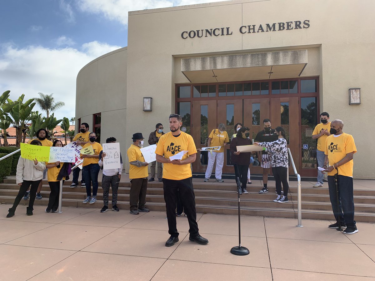 Local tenants and members of <a href="/CalOrganize/">🐝 ACCE 🐝</a> gathered in front of the Chula Vista council chambers to advocate for the Tenant Protection Ordinance. Tenants are asking for more notice and protections for no-fault evictions. But property owners say it just adds red tape. <a href="/nbcsandiego/">NBC 7 San Diego</a>