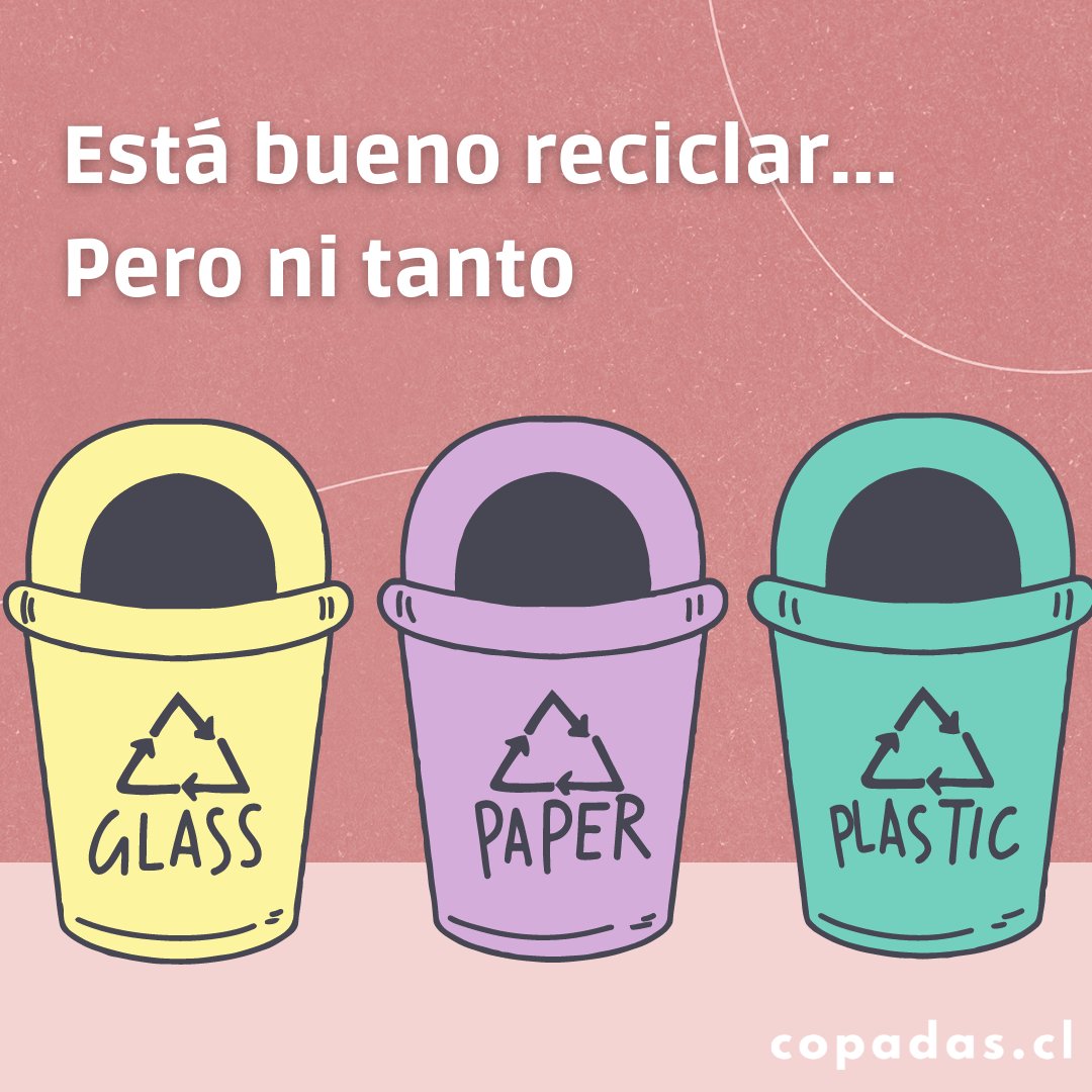 Con todos los incentivos que hay, hoy quien no recicla no sólo no es ecologista, sino que derechamente "irresponsable". Pero, ¿qué pasa si decimos que reciclar no es la panacea?👀

Te compartimos la siguiente reflexión en el #DíaMundialDelReciclaje👉 copadas.cl/2022/05/17/dia…