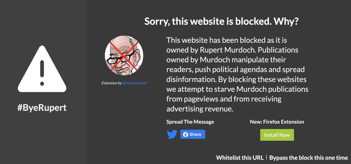 jm493_au's tweet photo. @AstroboyAL @simonahac Use the Bye Rupert Chrome / Firefox extension #ByeRupert https://t.co/kmMJBF9OVp