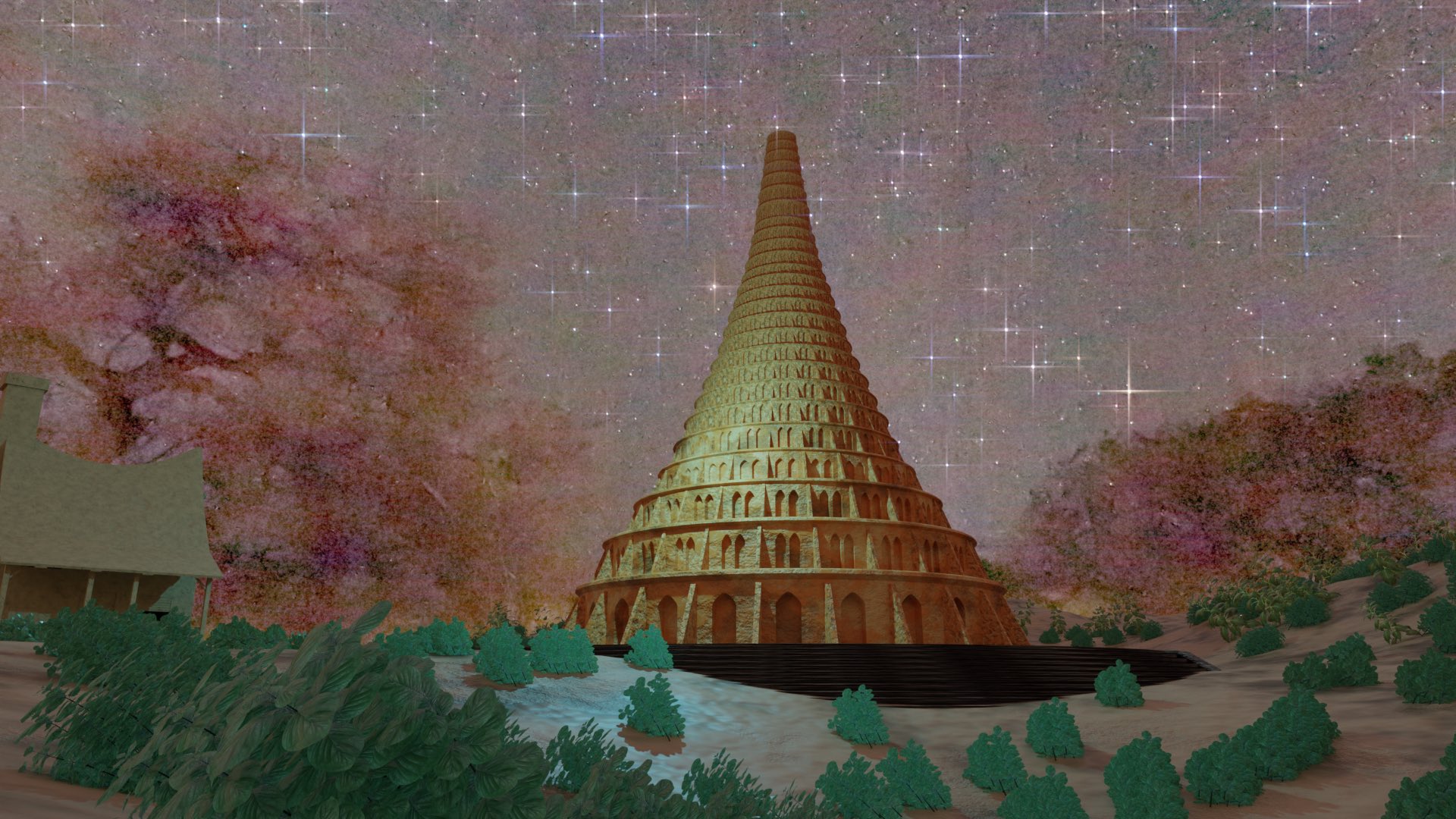 Twitter 上的 ちーにゃ 旧約聖書シリーズ バベルの塔 ノアの方舟 Blender T Co Fujvaehqia Twitter