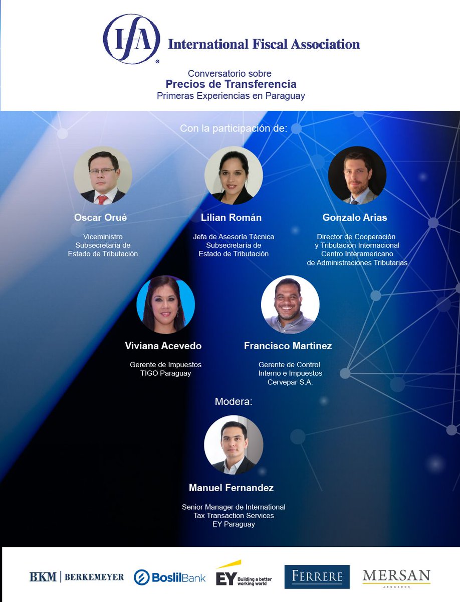 Mañana participaré en el Conversatorio sobre Precios de Transferencias y las primeras experiencias en nuestro país organizado por IFA Capítulo Paraguay