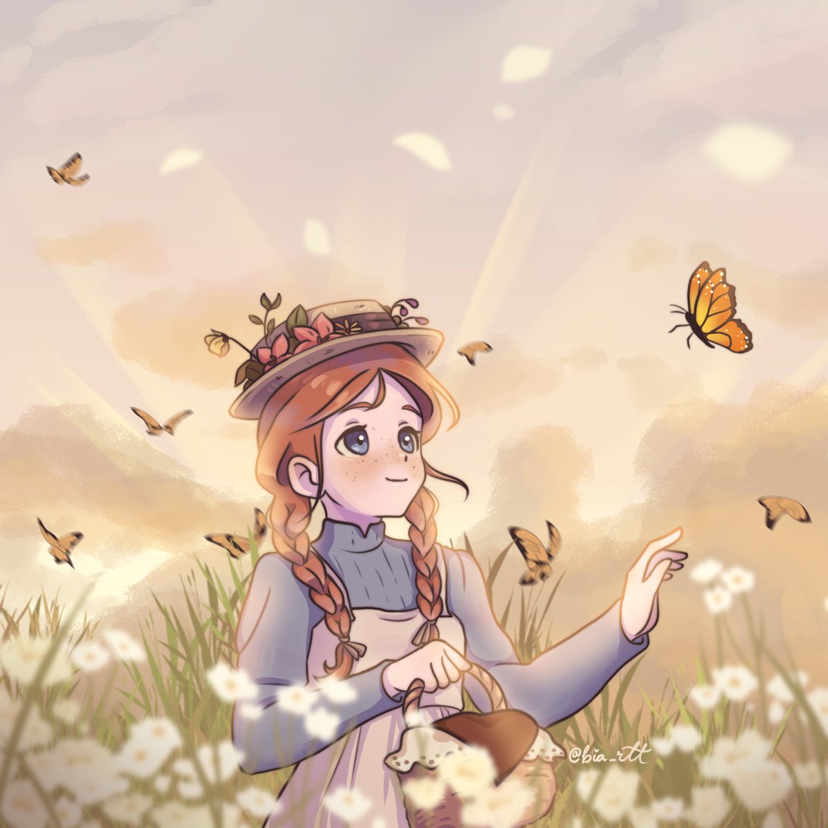bia_rttt's tweet photo. "you are ahead by a century~ 🌾"

I've been studying nature a lot, that's why I decided to draw smth about Anne!
This is one of my most fav shows ever so I tried my best to express the classical feeling on this art! 

[rts are highly appreciated 🌻] https://t.co/lGyWZYlgAz