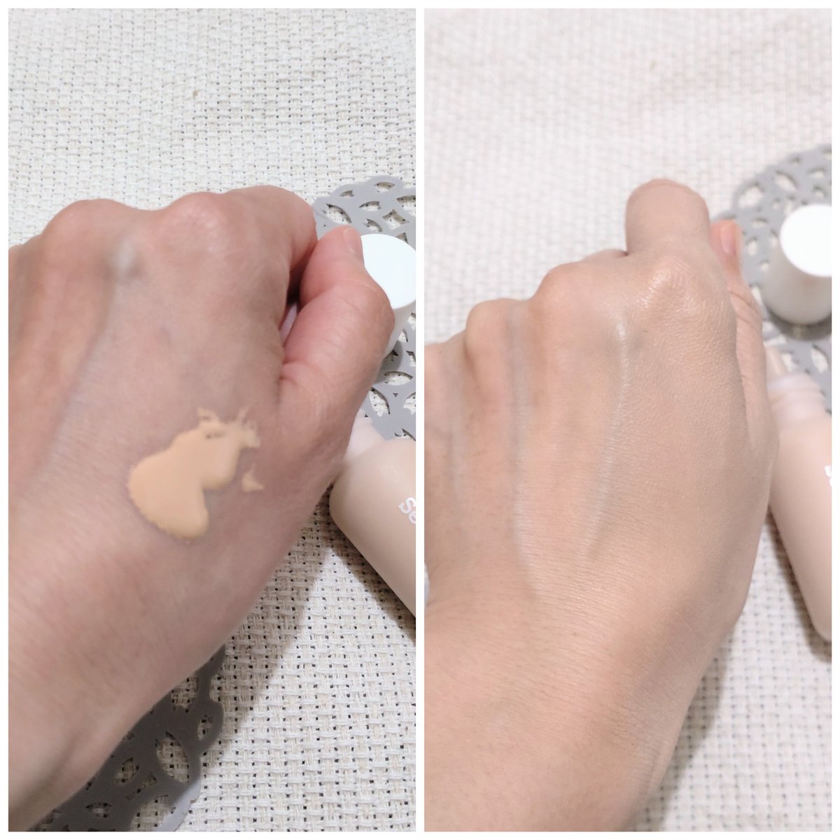 shiyocco's tweet image. 塗り直しは必須
ナチュラルで重たくないしお値段もお手頃(30g/1,560円)
一日経つと表面はサラッとしているけど潤いを閉じ込めたような肌になります
日焼け止め効果は無さそう
#creemare #クリマレ #selfcoding #セルフコーディング #ネバービーザセイム #creemaremonitor #クリマレモニター